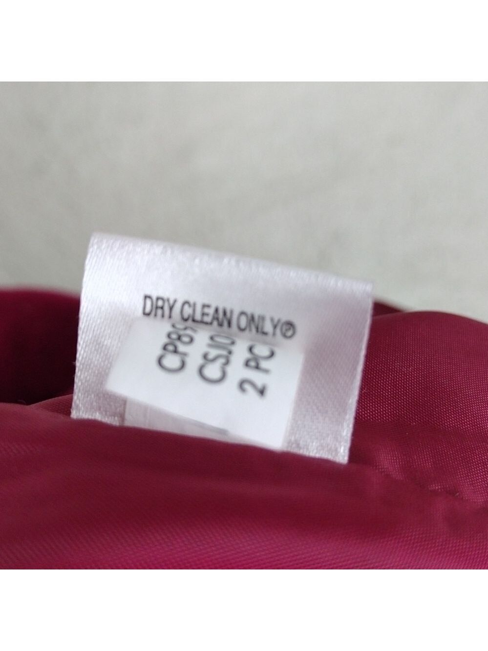 Calvin Klein Berry Wool Pointed Collar Long Cuffed Sleeve Toggle Zip Up Coat - Picture 14 of 15